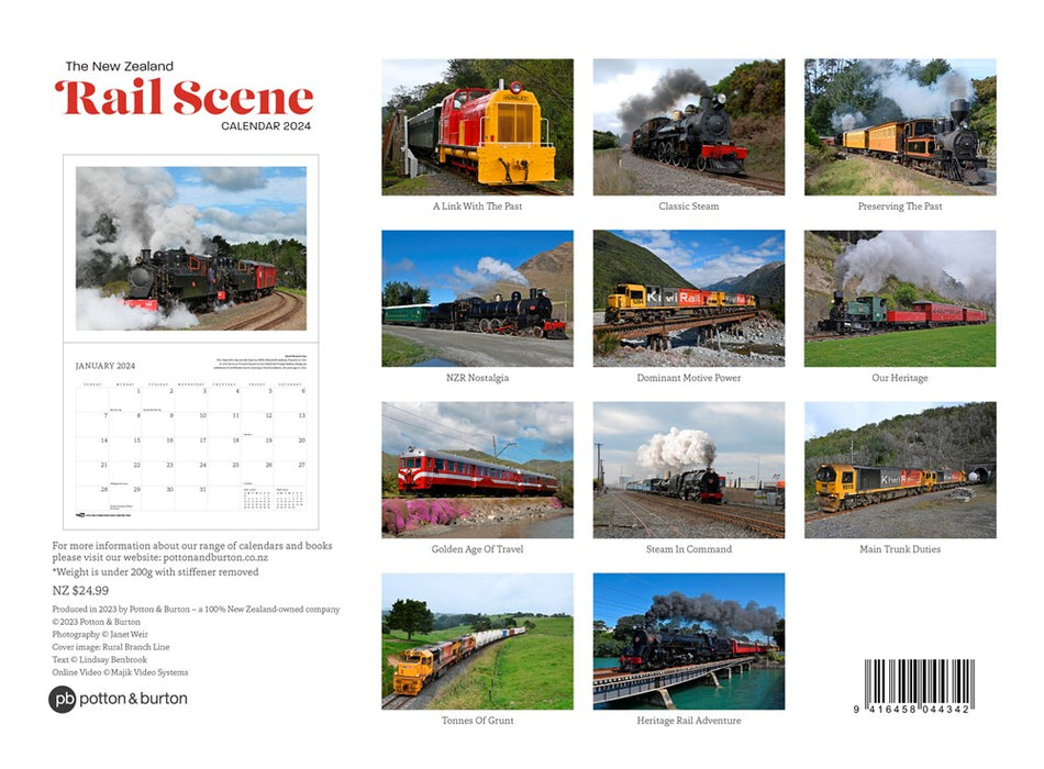 New Zealand Rail Scene Calendar 2024