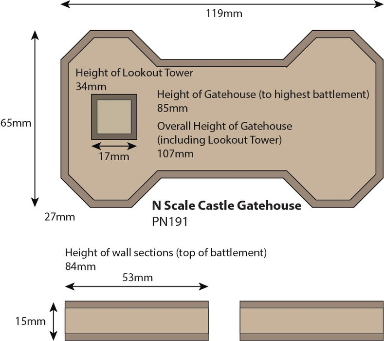 Metcalfe PN191 [N] Castle Gatehouse Kit