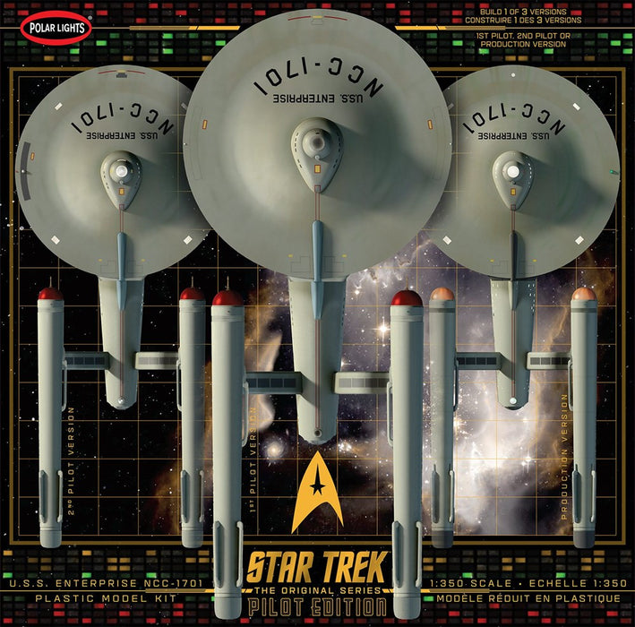 Polar Lights 993 1:350 Star Trek TOS U.S.S. Enterprise W/Pilot Edition Parts