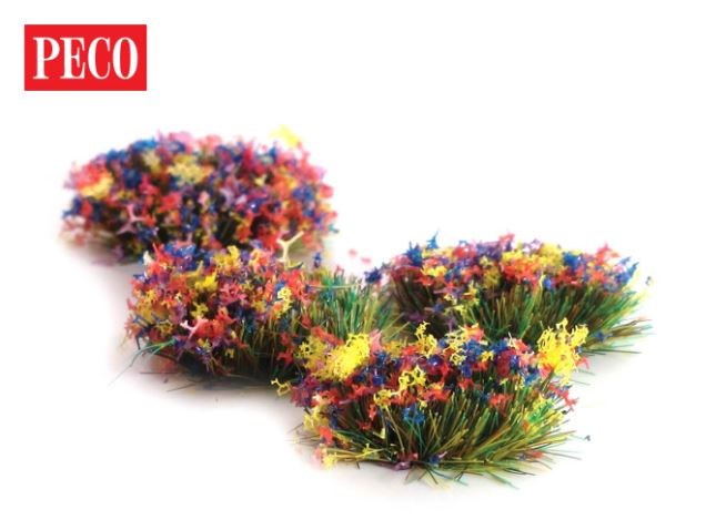 Peco PSG-51 4mm Self Adhesive Grass Tufts with Flower (100)