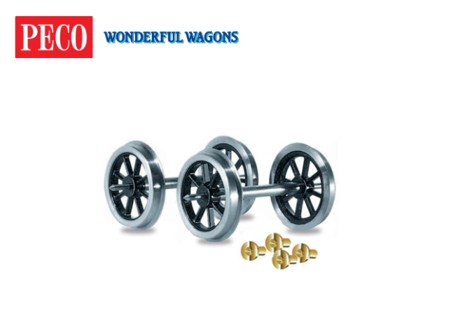 Peco RO-1 O Spoked Wheels with Bearings