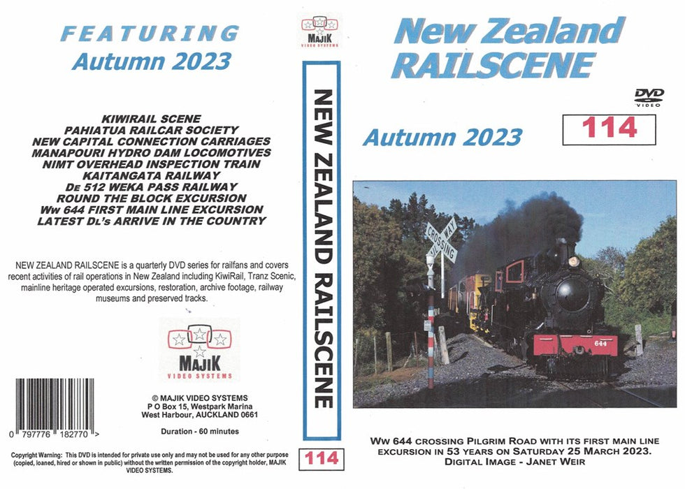 New Zealand Railscene DVD 114 - Autumn 2023