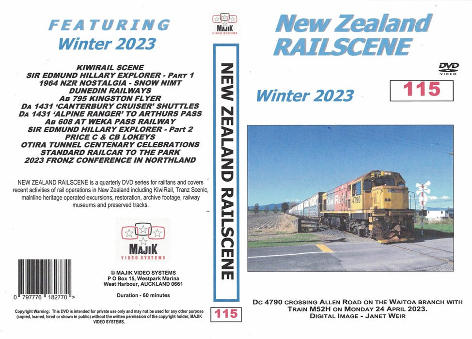 New Zealand Railscene DVD 115 - Winter 2023