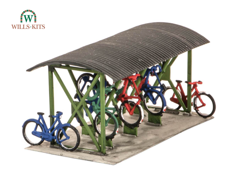 Wills SS23 OO Scenic Series Kit Bicycle Shed & Bicycles