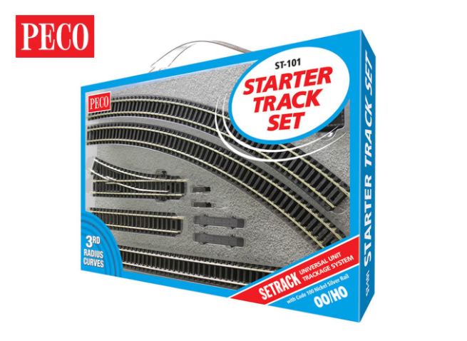 Peco ST-101 OO Setrack Starter Track Set, 3rd Radius (Code100)