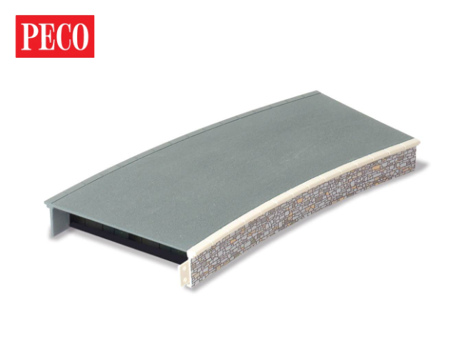 Peco ST-293 OO Setrack Platform Curved Section, Stone
