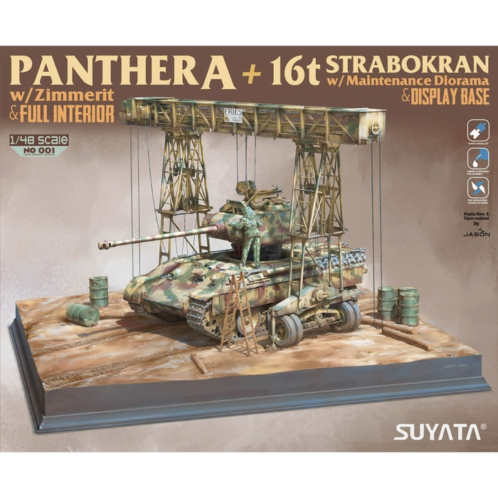 Suyata NO 001 1:48 Panther A Medium Tank & 16t Strabokran (New Order Series)
