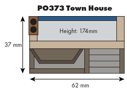 Metcalfe PO373 [OO] LOW Relief Town House