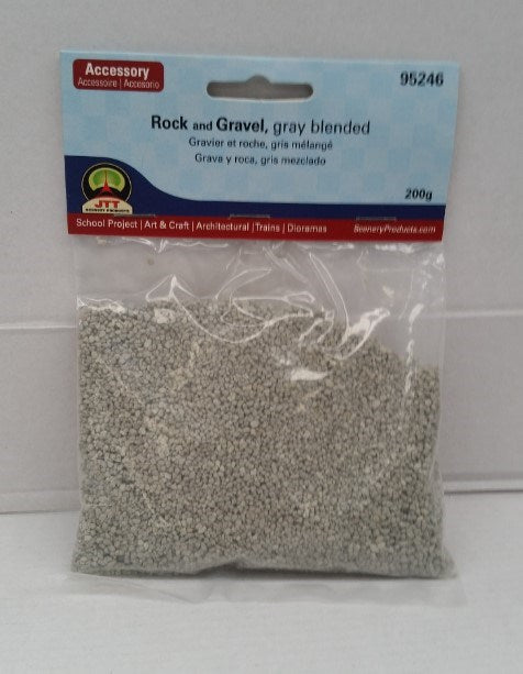 JTT 95246 Rocks & Gravel - Grey Blend (200g)