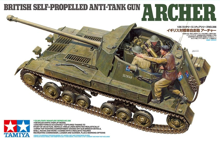 Tamiya 35356 1:35 British Self-propelled Anti-tank Gun 'Archer'
