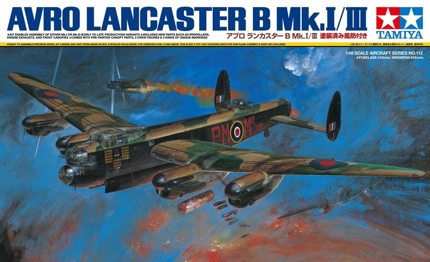 Tamiya 61112 1:48 Avro Lancaster B Mk.I/III