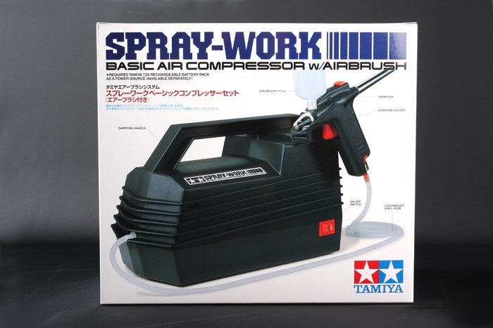Tamiya 74520D Spray-Work Basic Air Compressor with Airbrush