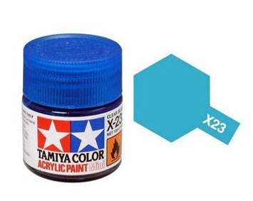 Tamiya X23 Clear Blue Acrylic Paint - 10ml