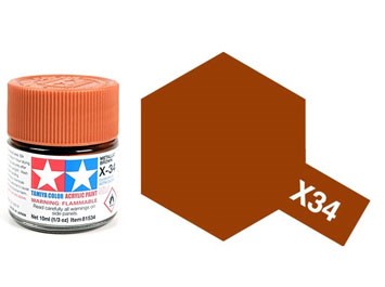 Tamiya X34 Metallic Brown Acrylic Paint - 10ml