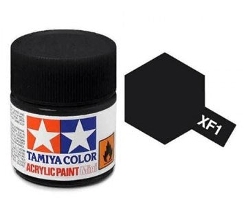 Tamiya XF1 Flat Black Acrylic Paint - 10ml