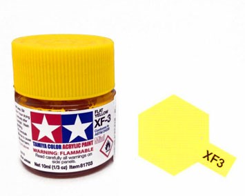Tamiya XF3 Flat Yellow Acrylic Paint - 10ml