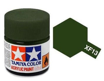 Tamiya XF13 J.A. Green Acrylic Paint - 10ml