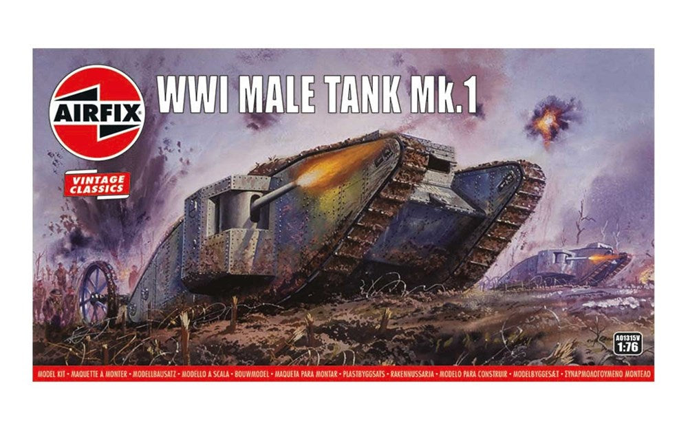 Airfix A01315V 1:76 WWI Male Tank Mk.I - Vintage Classics