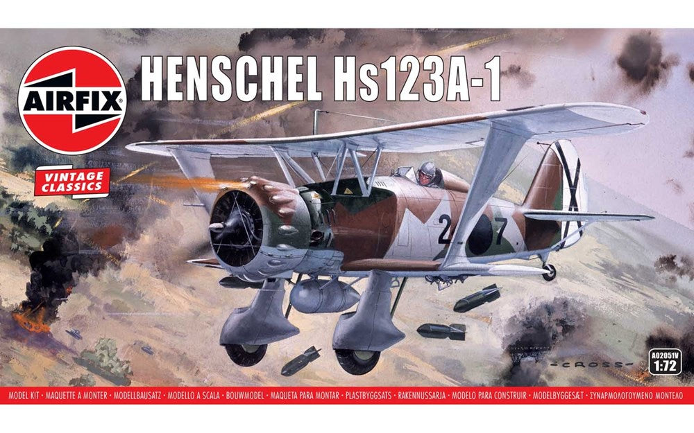 Airfix A02051V 1:72 Henschel Hs123A-1 - Vintage Classics