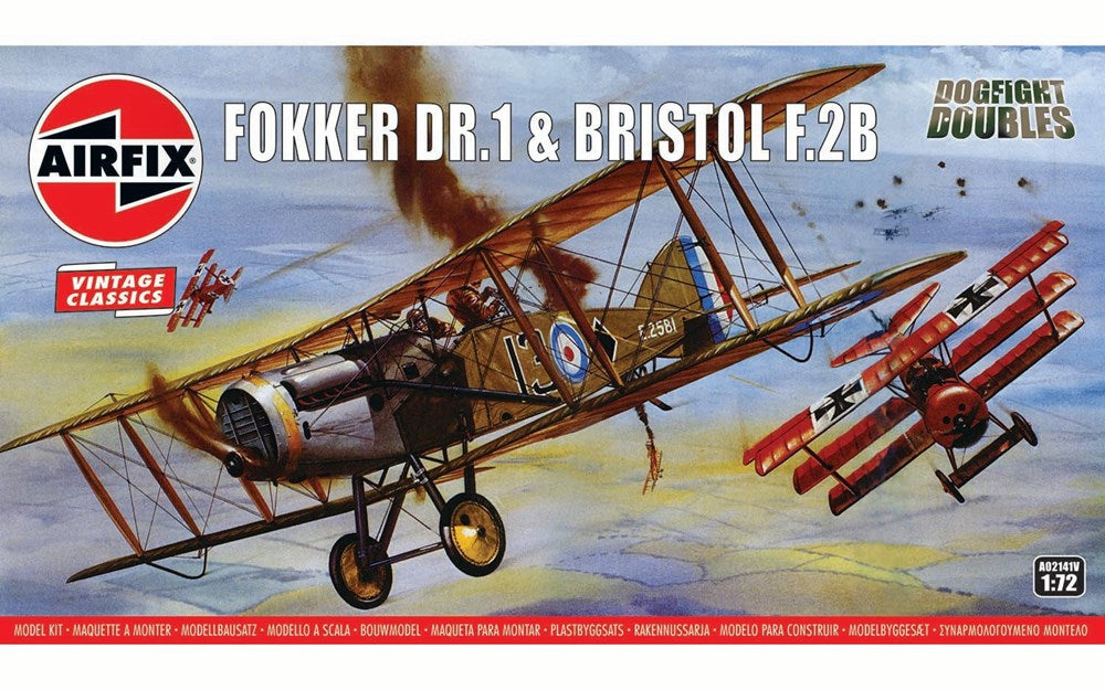 Airfix A02141V 1:72 Fokker DR.1 & Bristol F.2B Dogfight Double - Vintage Classics