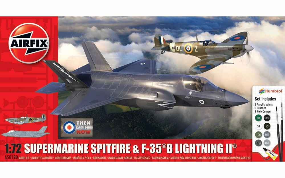 Airfix A50190 1:72 Supermarine Spitfire & F-35B Lightning II 'Then and Now'
