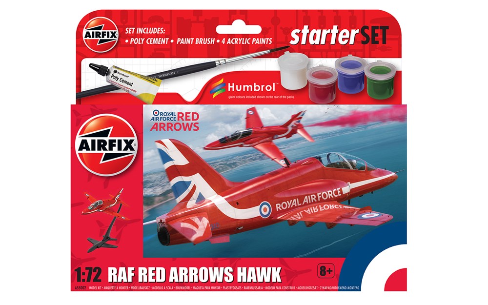 Airfix A55002 1:72 Red Arrows Hawk - Small Starter Set