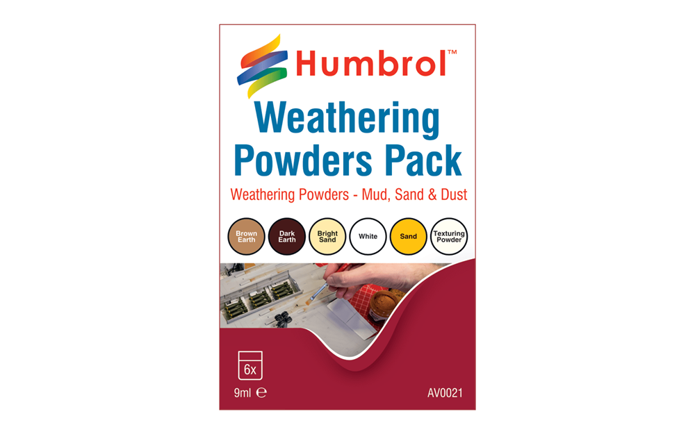 Humbrol AV0021 Weathering powders mixed pack - 6 x 9ml