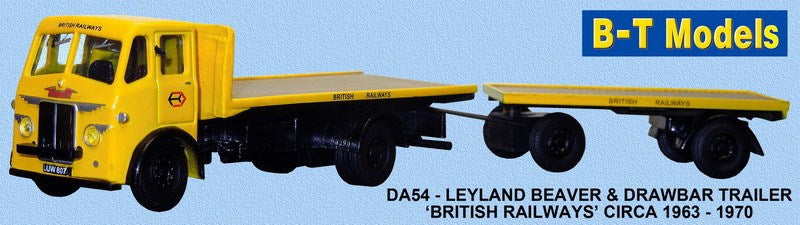 Base Toys DA54 OO (1:76) Leyland Beaver F/Bed and Trailer - British Railways