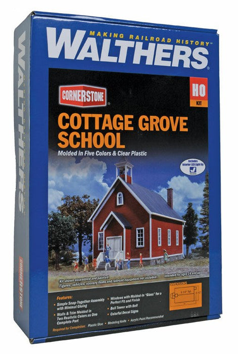 Walthers Cornerstone 933-3656 HO Cottage Grove School Kit