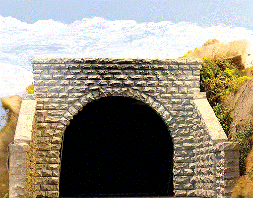 Chooch Enterprises 8350 HO Double-Track Cut Stone Tunnel Portal - 15.2 x 13cm