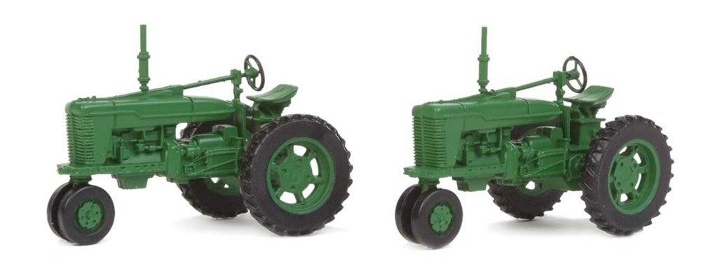Walthers SceneMaster 949-4161 HO Farm Tractor 2-Pack - Assembled - Green