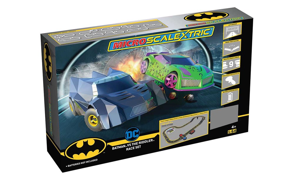 Micro Scalextric G1170 Batman vs The Riddler Set Battery Powered Race Set