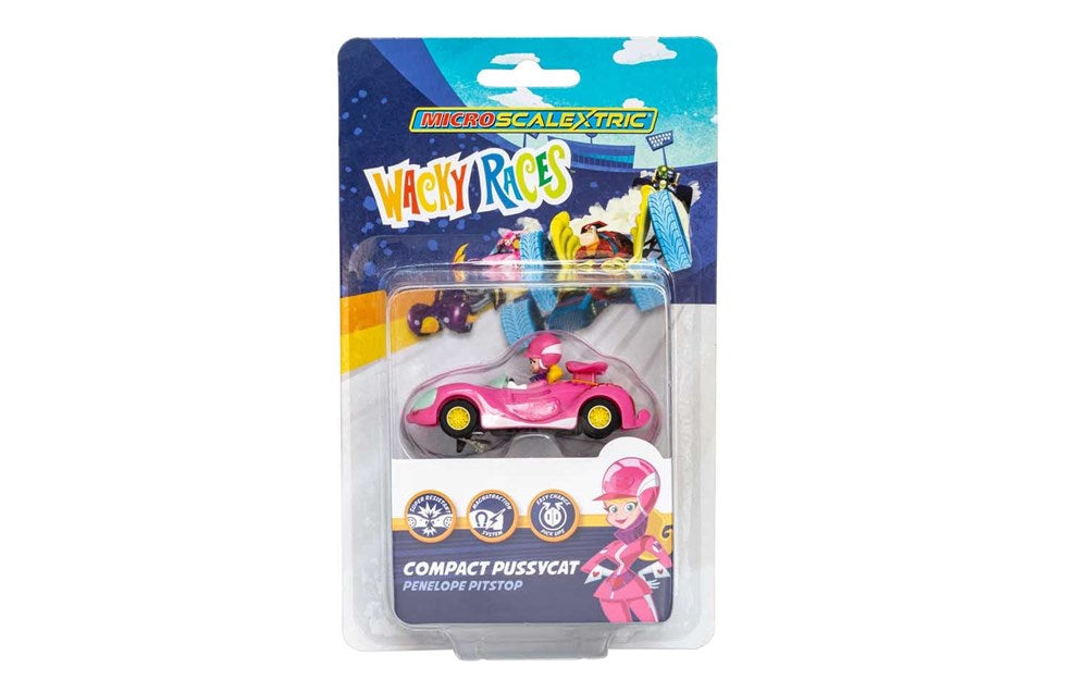 Micro Scalextric G2166 Wacky Races Penelope Pitstop car (new system)