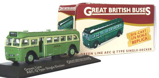 Atlas Editions 4655114 1:76 AEC Q Type Single-Decker Green Line (Great British Buses)