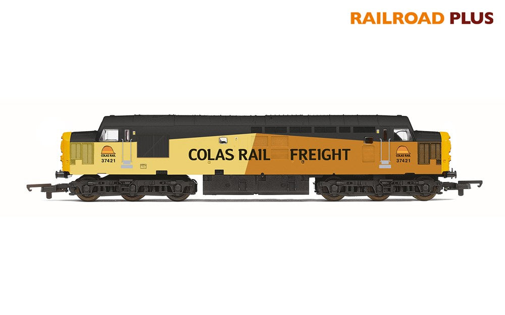 Hornby R30041TTS OO RailRoad Plus Colas Rail Class 37 Co-Co 37421 - Era 11