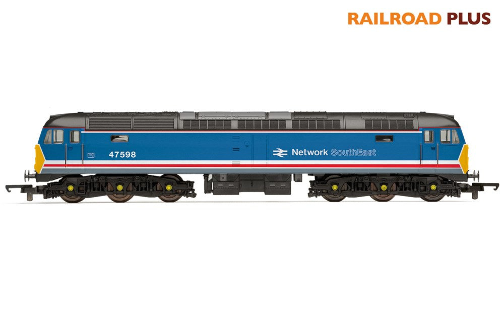Hornby R30187 OO RailRoad Plus NSE Class 47 Co-Co 47598 - Era 9