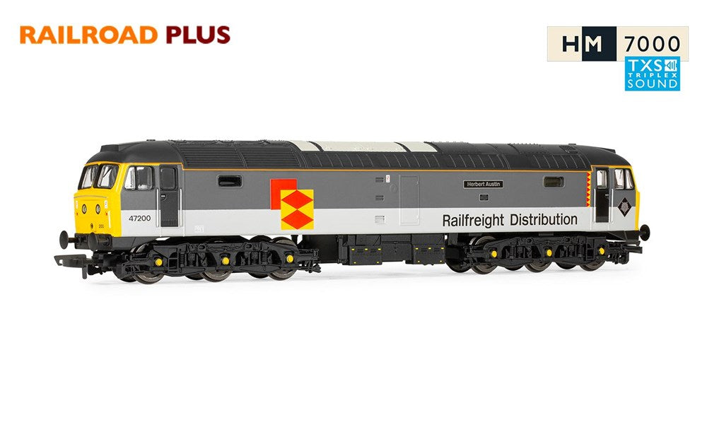 Hornby R30321TXS OO RailRoad Plus BR Railfreight, Class 47, Co-Co, 47188 - Era 8 (Sound Fitted)