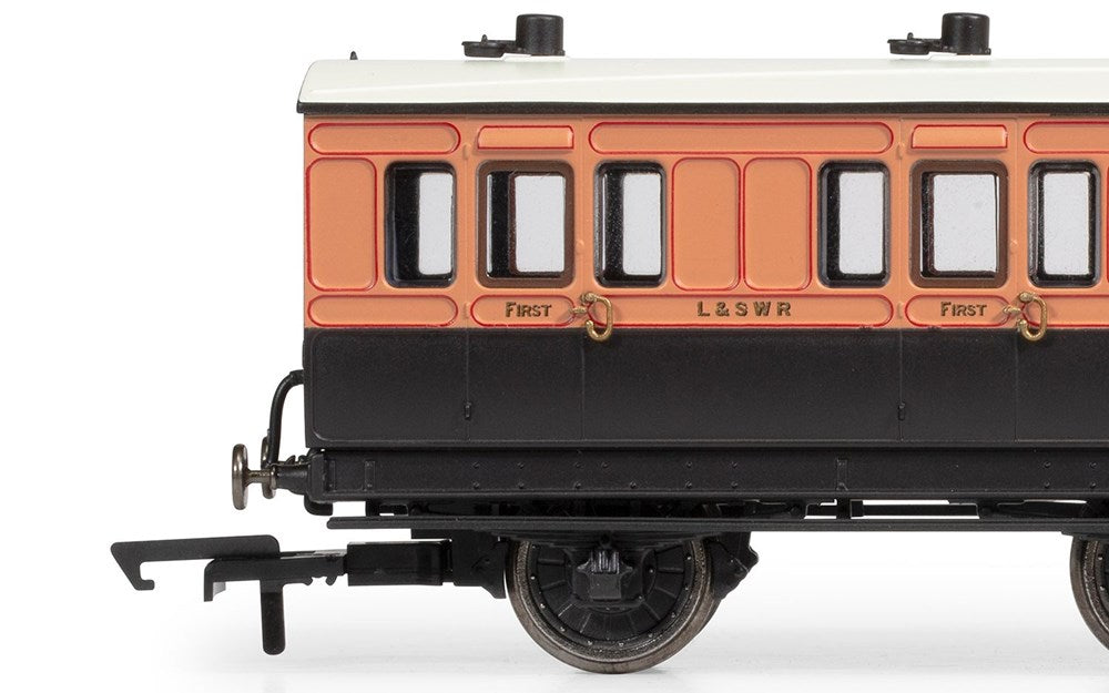 Hornby R40289 OO LSWR, 6 Wheel Coach, 1st Class, 490 - Era 2