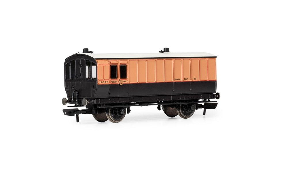 Hornby R40295 OO LSWR, 4 Wheel Coach, Passenger Brake, 82 - Era 2