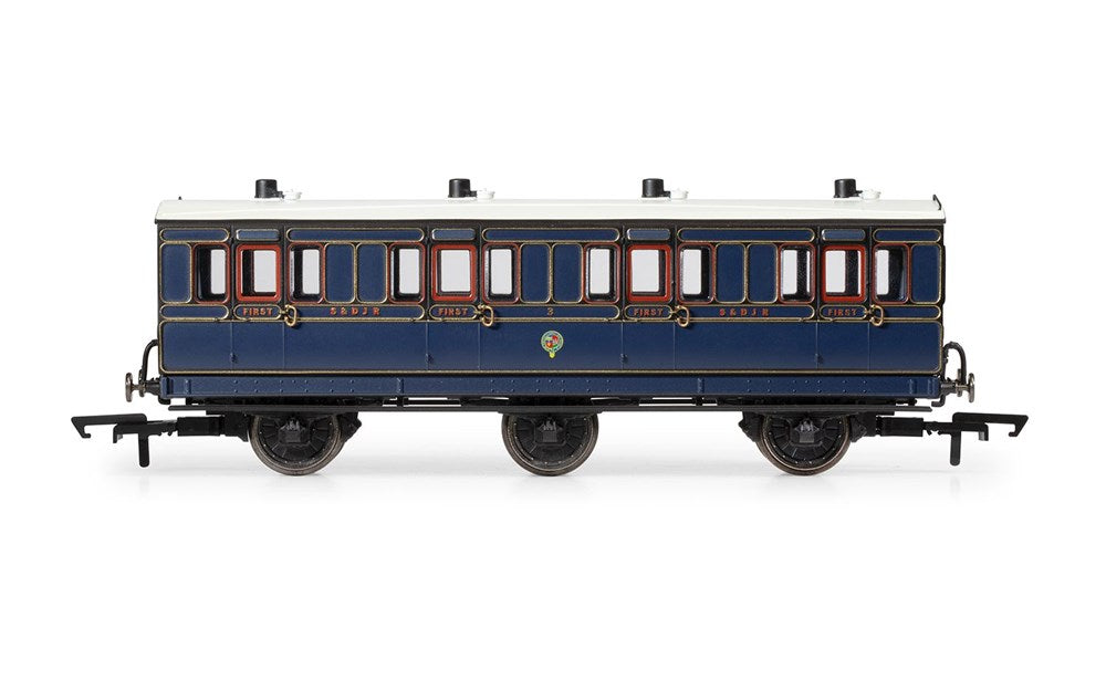 Hornby R40296 OO S&DJR, 6 Wheel Coach, 1st Class, 3 - Era 2