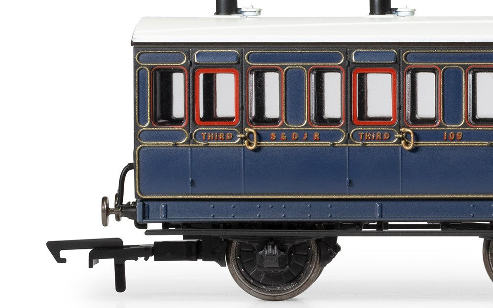 Hornby R40298 OO S&DJR, 6 Wheel Coach, 3rd Class, 109 - Era 2