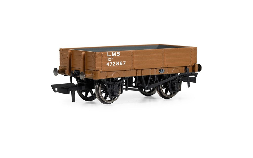 Hornby R60188 OO 3 Plank Wagon, LMS - Era 3